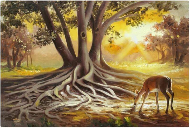 Banyan tree painting