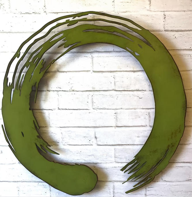 Buddhism Enso meatl wall art