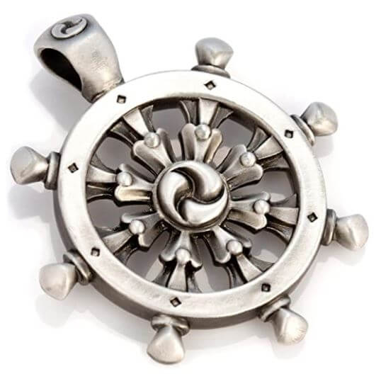 Dharma wheel pendant