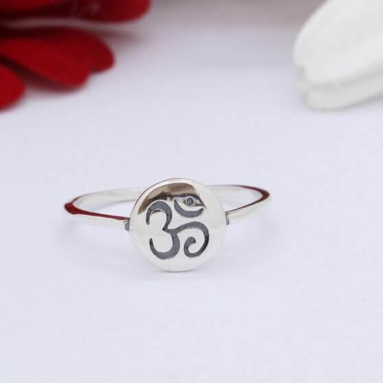 Indian symbols OM ring