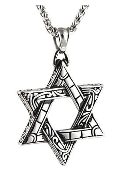 Six point star necklace
