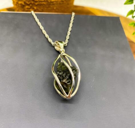 Sterling Silver 925 Crystal Gemstone Healing Pendant Necklace