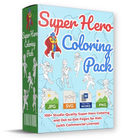 Super hero coloring pack