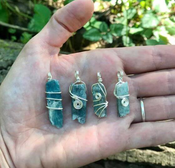 Throat chakra blue silver
