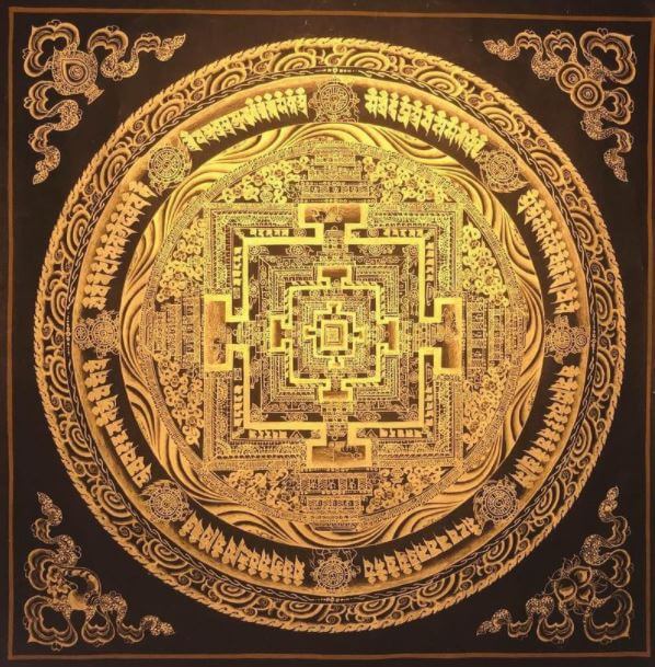large kalachakra mandala thangka